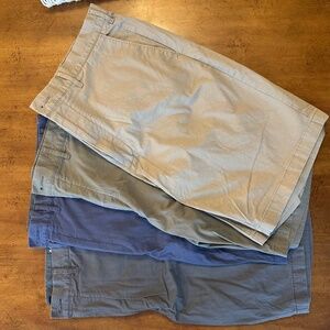 Four Pairs Men's J. Crew Chino Shorts 10.5" 38w